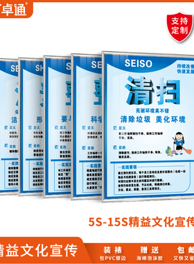 5s管理标识牌6s车间标语7S标贴宣传看板8S办公室安全生产警示标志