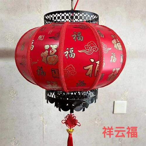 羊皮纸pvc红色福字灯罩材料中式灯笼材料吊顶木雕花板花格透光片
