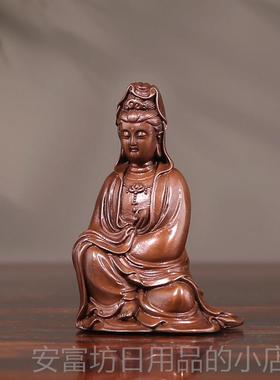 正品佛香逸观禅意小佛像观世音菩萨随身口袋铜佛家音居天摆件石叟