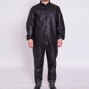 洗屠宰薄款 女士皮衣罩衣P防油防水工男作服套车装 防 防尘U皮裤 正品