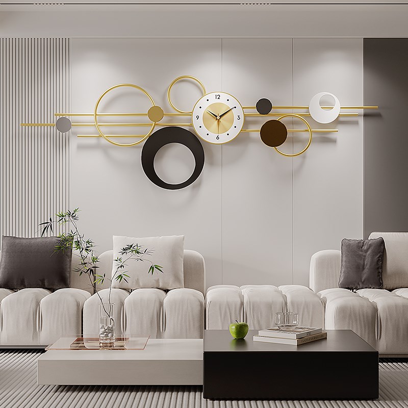 2024新款现代简约钟表客厅挂钟家用静音餐厅装饰挂墙时钟创意挂表