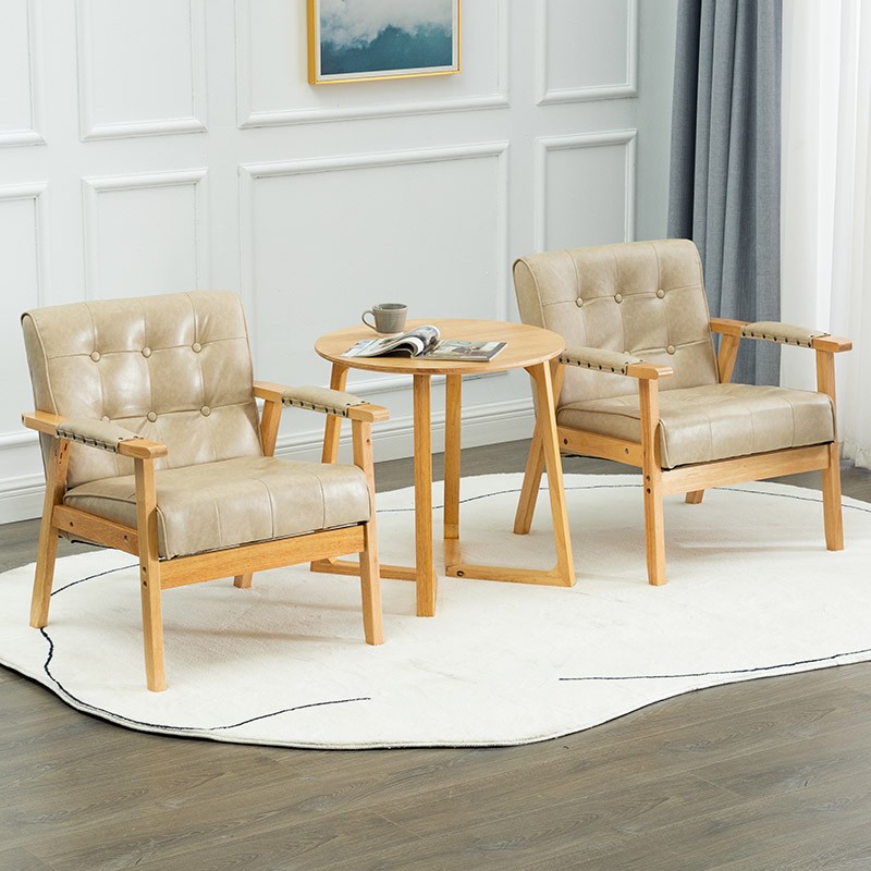 阳台休闲一桌两椅酒店民宿桌椅卧室三件现代简约小茶几沙发