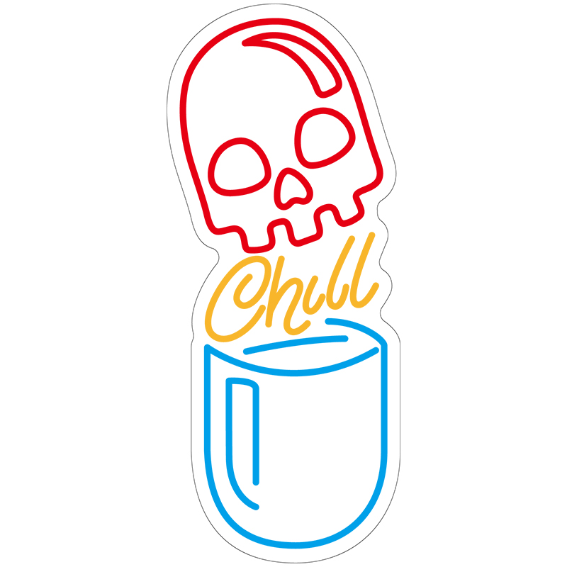 chill药丸赛博墙面霓虹灯房造型气氛灯光房间墙灯洞洞板灯条灯带