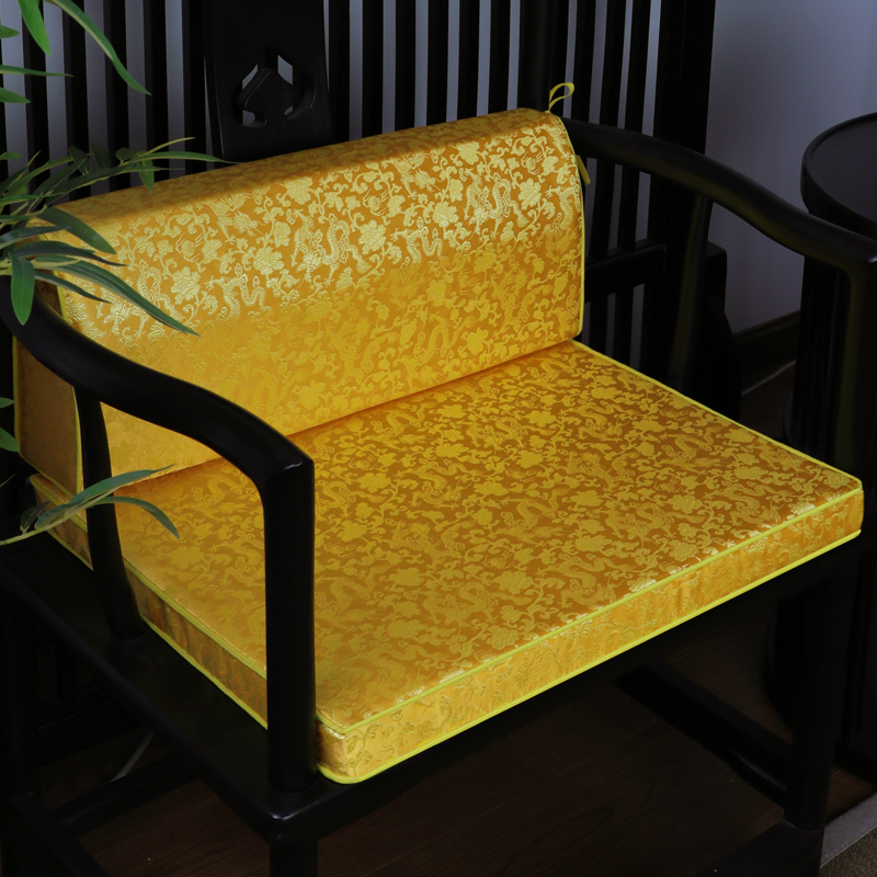 中式沙发餐椅坐垫防滑红木家具椅子加厚腰垫茶椅官帽椅圈椅垫定制