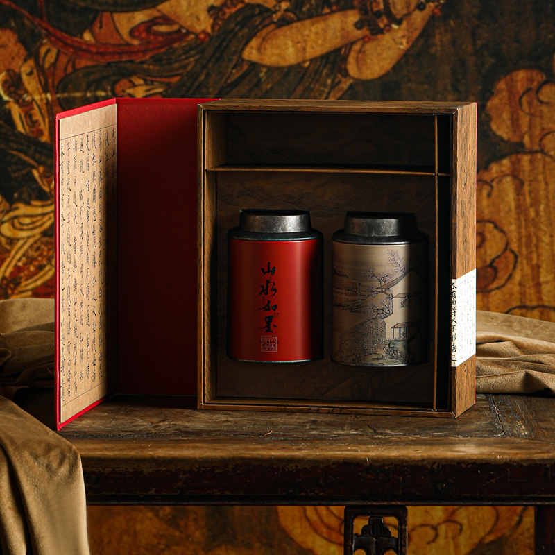 高档茶叶包装礼盒古树红茶白茶通用普洱半斤一斤装复古铁罐茶包装