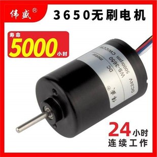 微型直流无刷高速电机12v24v内置驱动长寿命电机3650调速静音马达