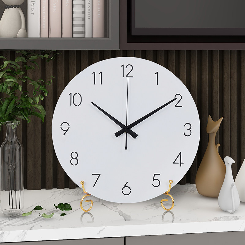 座钟现代简约客厅大气装饰摆钟创意时尚家用静音酒柜卧室台钟摆件