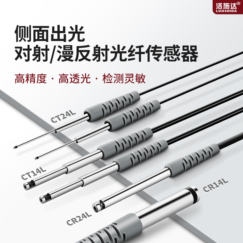 光纤感测器放大器侧面发光对射漫反射CR24L FU-31 FU-32 FU-33