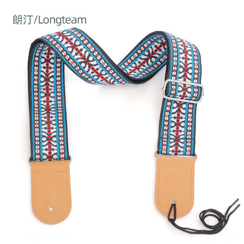 民谣木吉他背带 民族风刺绣个性吉他背带 朗汀电吉他中阮肩带琴带