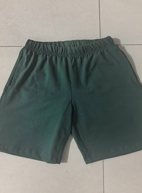 中小学生夏季薄款新款纯色墨绿色短裤五分裤宽松校服班服大码定做