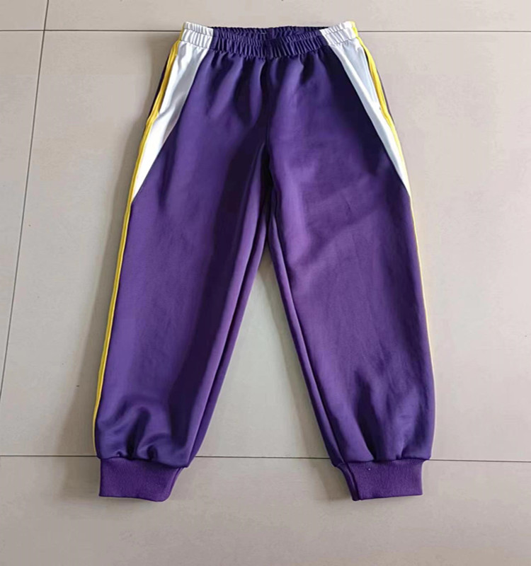 校服长裤宽松拼接弹性