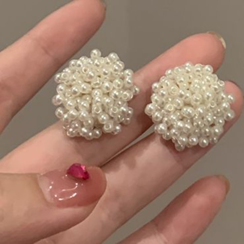 番茄酱高级感手工串珠复古时尚耳环耳钉女款,饰品/流行首饰/时尚饰品新,耳钉,淘宝优惠券,粉丝福利购,淘宝优惠卷