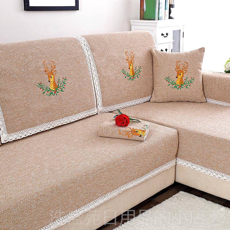 正品一生缘沙发垫四季三通防滑笠高档灰棉麻用全包盖人沙发套罩巾