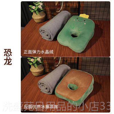 正品办四季午神枕公室器藤席毛绒小学生睡午休趴枕桌趴睡枕女生抱