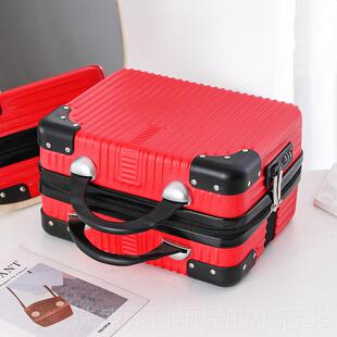 正品日本Z化妆箱D手提小型行李女14寸带密码箱锁轻便收纳旅皮行箱