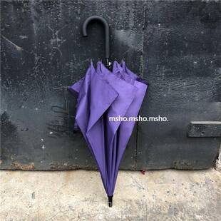 正品ooah 小鸡奶黄 自制纯色in长柄s雨伞男女磨z砂手柄s雨伞防风