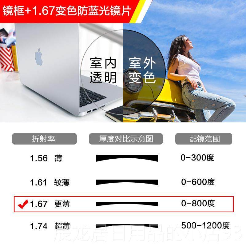 正品德国辐射抗蓝光镜近眼视变男潮纯钛色商务配度数防眼镜框镜架