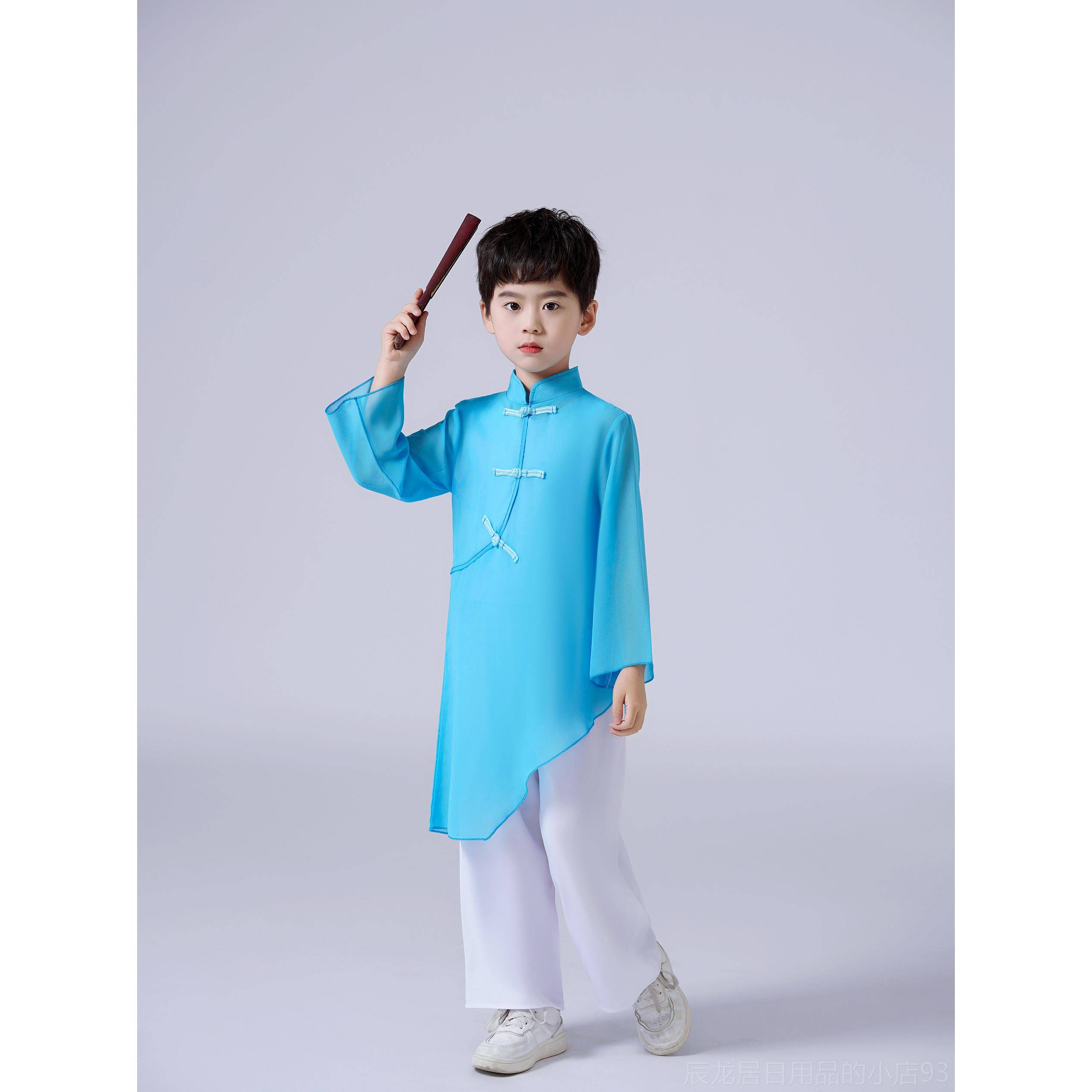 正品儿唱童古典表演服装舞中式武术服装女子练习合团万太江男孩极