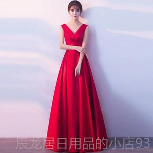 正品旗袍长版服迎宾小姐礼服覆古大色酒店开 业礼红物仪装年会颁