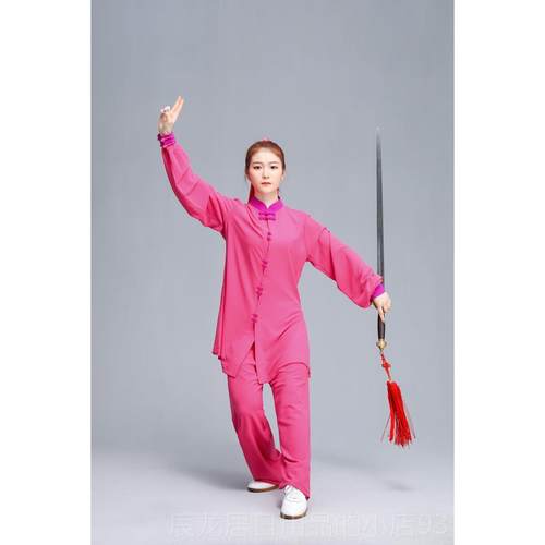 正品武运弹力棉收腰加长女春夏太极款服武术服垂感练功服飘逸表演