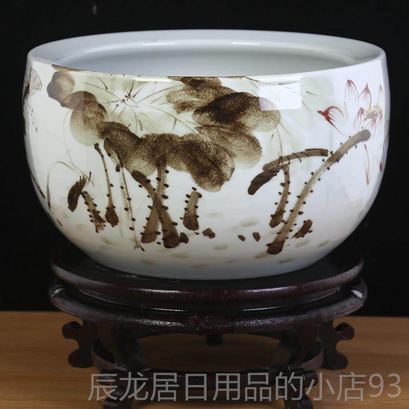 正品景德镇陶瓷鱼缸养金鱼盆缸乌龟睡莲碗莲花家缸用荷厅客办公室,宠物/宠物食品及用品,桌面缸,淘宝优惠券,粉丝福利购,淘宝优惠卷