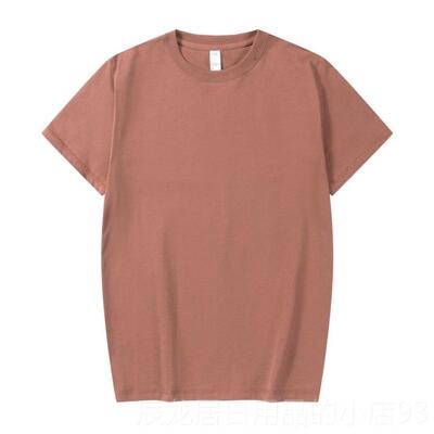 正品重磅270克纯女棉制t恤宽松圆领男空白衫来定图印字工I作衣服D