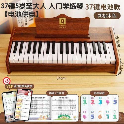 正品俏娃木童小钢琴电子琴初学宝宝幼儿男孩玩女具儿生日周岁礼质