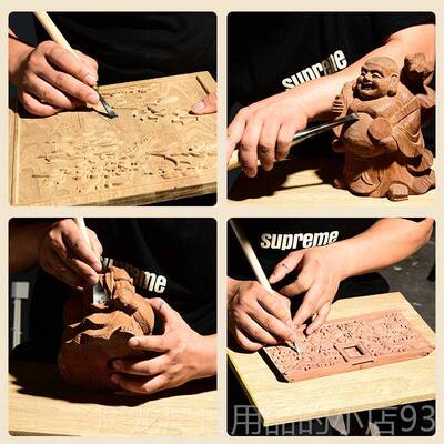 正品手工木雕刻工具东阳根雕刻刀打平刀圆三工角斜刀组合木套装坯