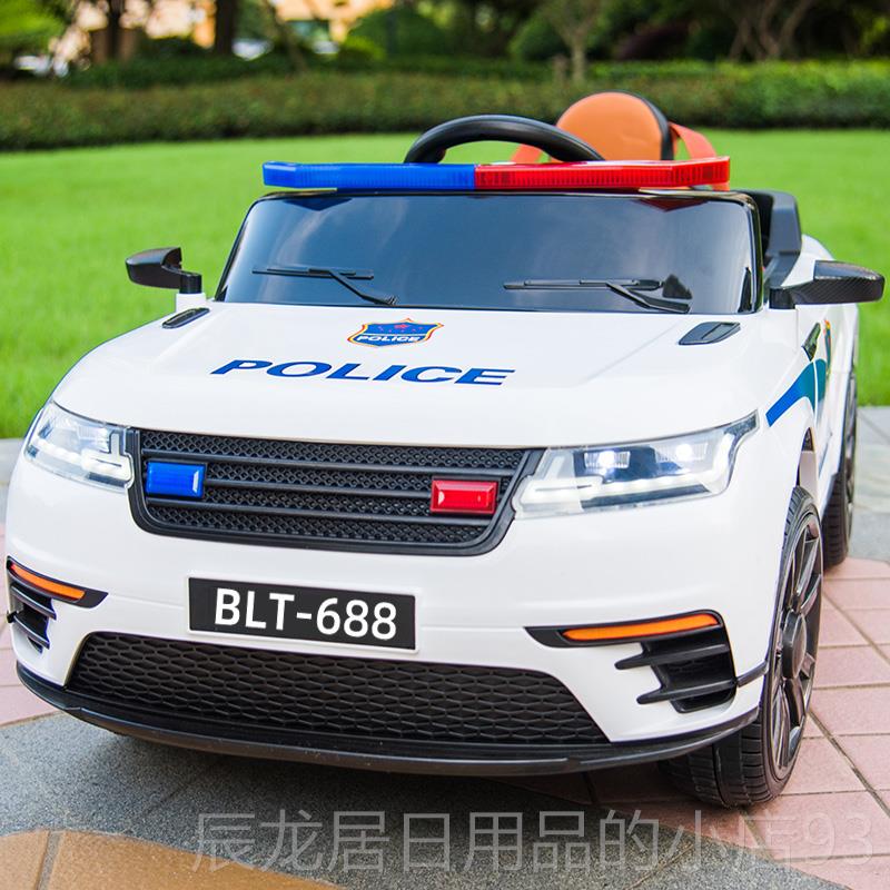 正品儿童电动警车控摇摆汽车遥玩具童网女红四轮宝宝可坐男四驱越