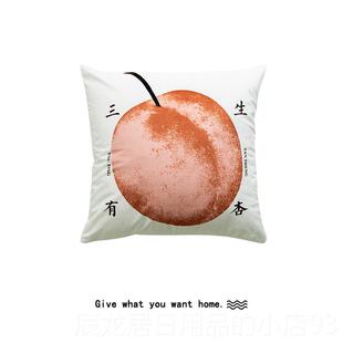 正品左路水果县系列丝绒枕垫睡床办枕敦垫公室家用枕