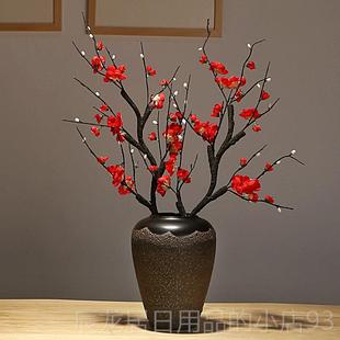 正品景德镇陶瓷器瓶花新玄中式现代简约客厅关装饰品摆件干 花干