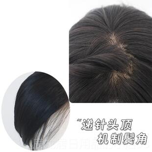 正品织全蕾丝假发真人发丝女长直发透气自然递针套轻全薄手可扎马