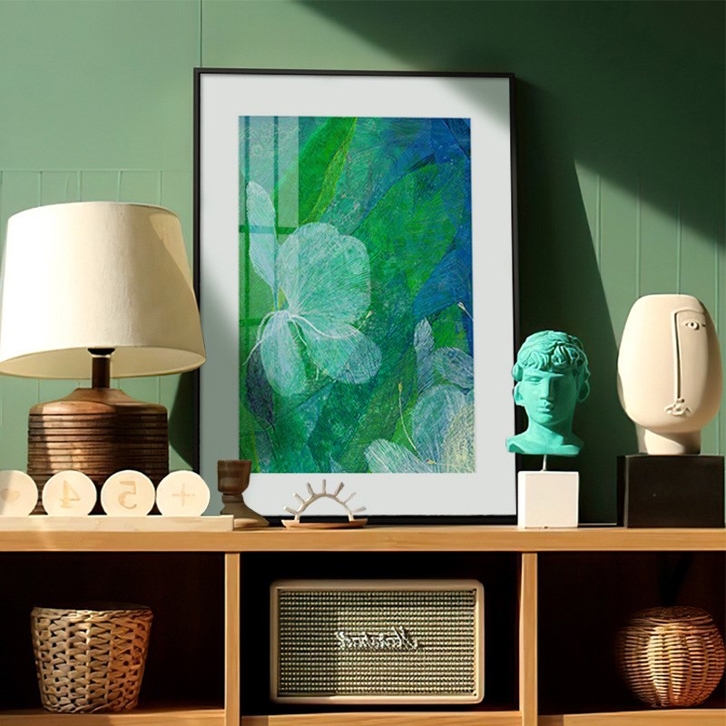 璀璨 高级感客厅装饰画多彩植物花卉挂画玄关柜摆画 闻到野姜花