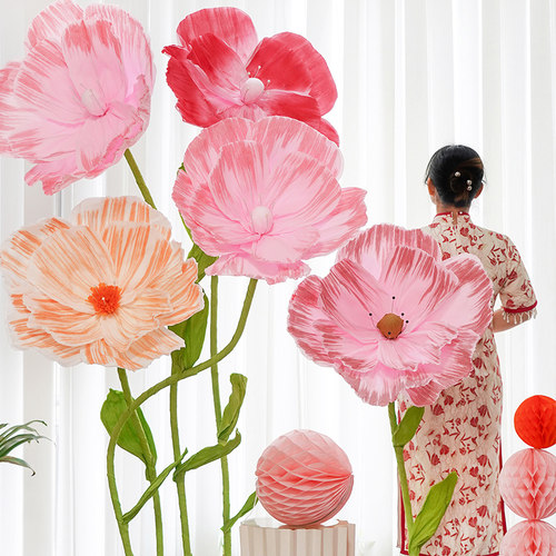 吾家婚品仿真纸花多层立柱婚房布置套装结婚礼新房背景装饰用品