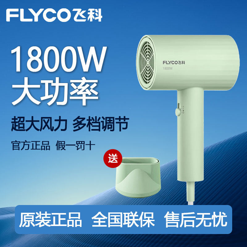 飞科电吹风机1600W家用护发速干吹风筒便携大风量送女生生日礼物