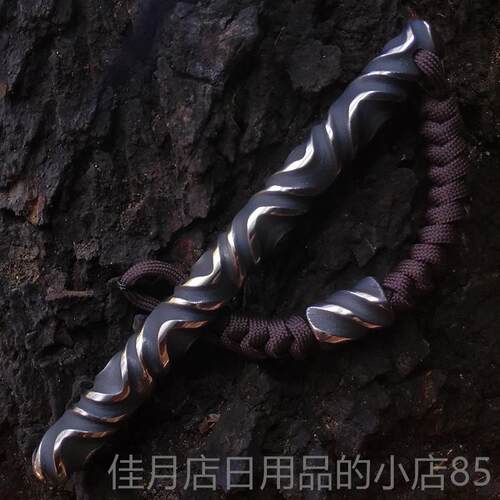 高档悟能合金酷棍防身合法把武器自卫户外玩古件巴藤小钛撬棍edc