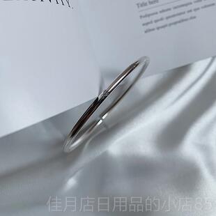 高档一十七作999足银 小众古国风 平安喜乐 简约开手口复纯银实心