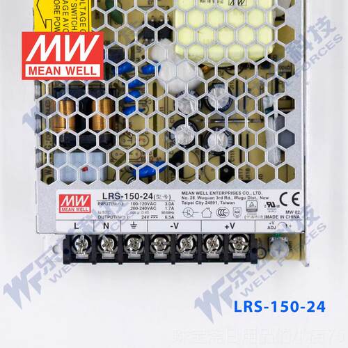 高档明纬LRS-1开50-24 5W电1源24V6.5A直流关稳压220V转24VD0C台