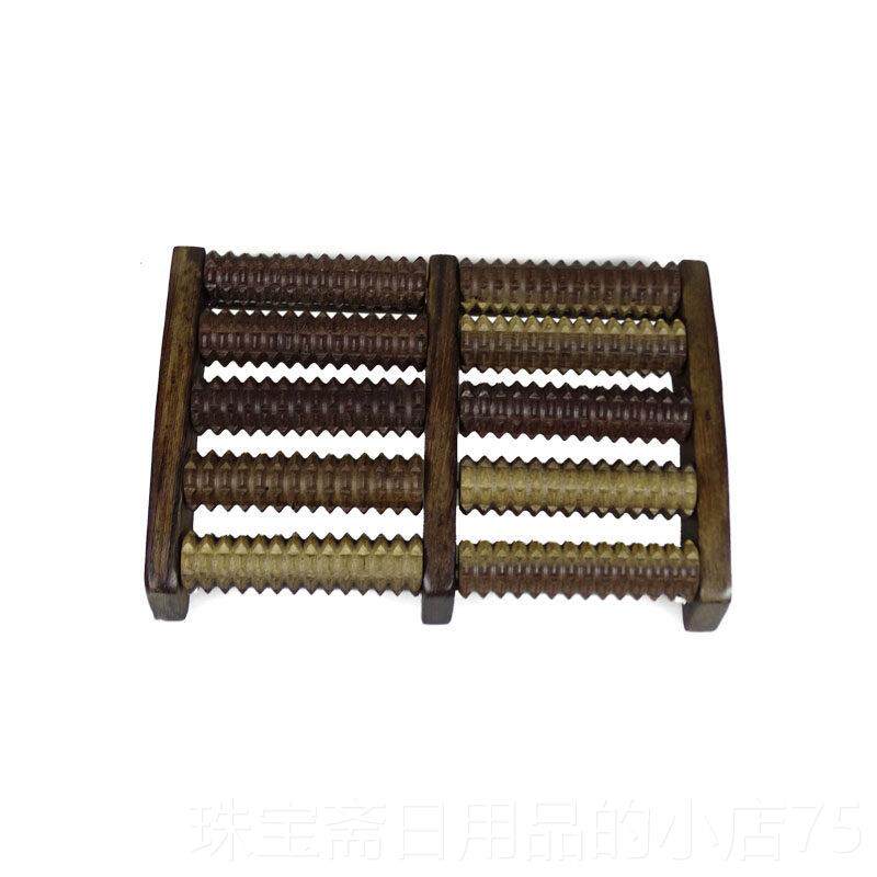 高档木实木鸡翅足部家摩器足部滚轮按型木制用穴位按摩器