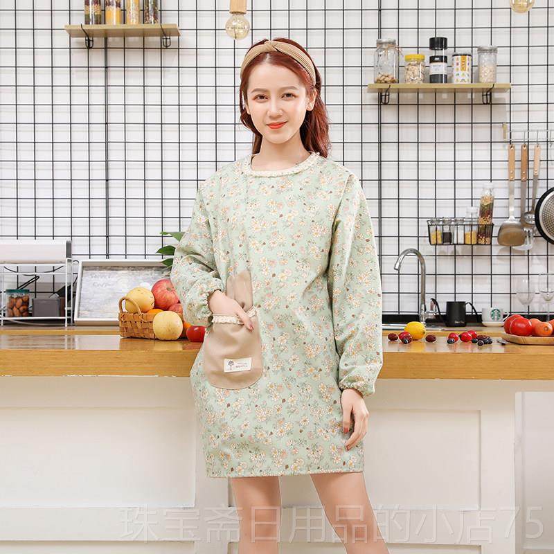 高档围裙家用厨房防水油防成人可爱系韩日版时尚工作服长做饭袖女,家庭/个人清洁工具,围裙,淘宝优惠券,粉丝福利购,淘宝优惠卷