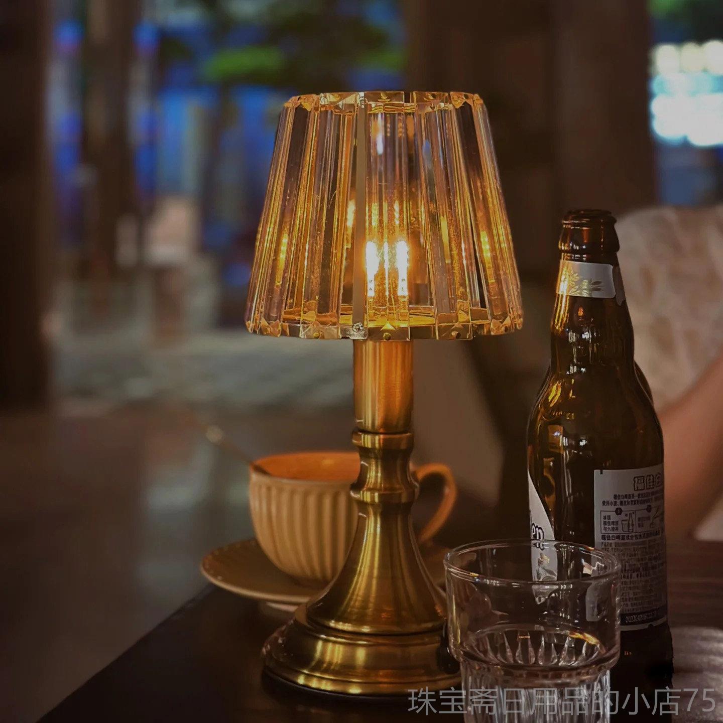 高档触摸调光关酒吧充电开台灯欧式现代轻奢简约面水吧晶音乐餐桌图片
