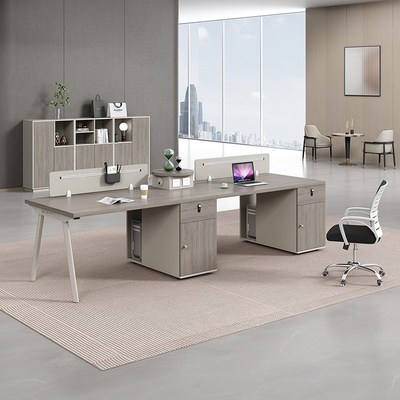 BD81简约现代桌椅四人位职员办公桌卡座员工办公室家具工位