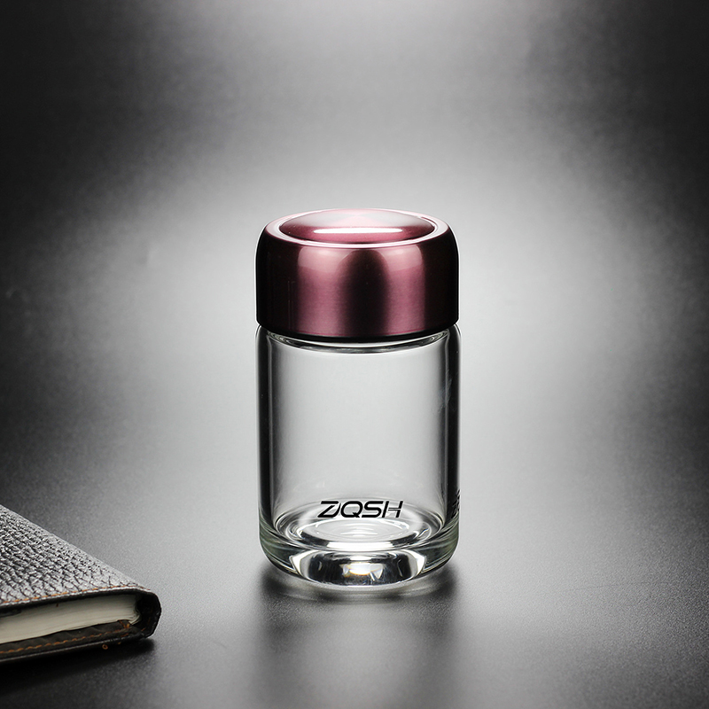 单层玻璃杯 耐热透明喝茶水杯车载家用杯子便携迷你泡茶180ml加厚