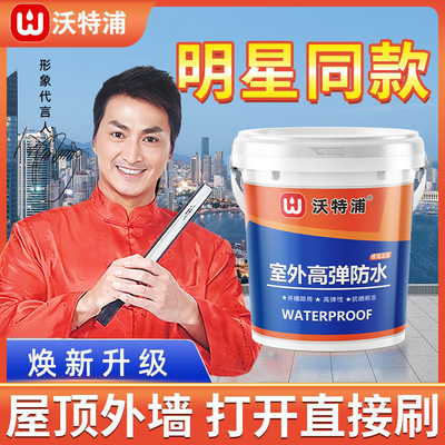 沃特浦防水材料屋顶漏水补漏胶房顶渗水补漏裂缝防水胶涂料补漏王