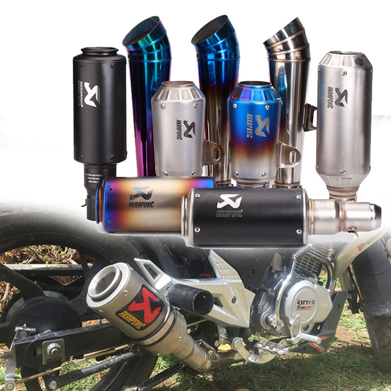 摩托车改装排排气管大排量跑车音烟囱碳纤天蝎激光标排气管通用