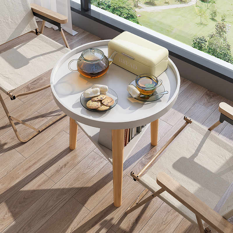 沙发边茶桌床头茶几桌网阳台圆桌小迷你桌子客厅卧室家用红几简易