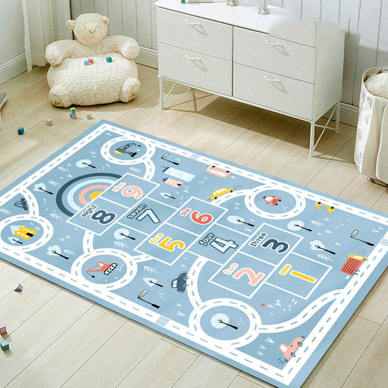 卡通儿童地毯阅读区电脑椅子防滑地垫书房书桌客厅卧室床边垫子,居家布艺,地毯,淘宝优惠券,粉丝福利购,淘宝优惠卷