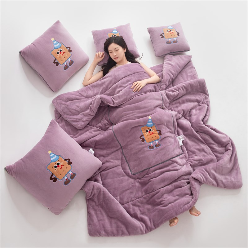 A类母婴级两用抱枕被加厚秋冬靠垫枕头被午休汽车办公室学生宿舍
