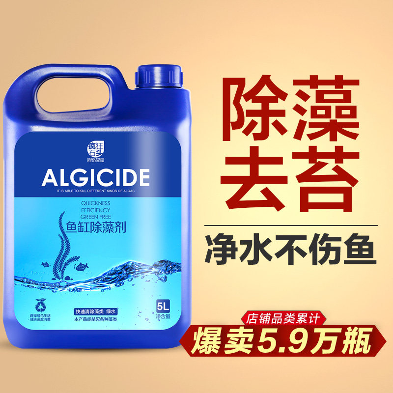 鱼池除苔剂除藻剂去藻除青苔绿水鱼塘除苔素水族箱除藻药水除青苔