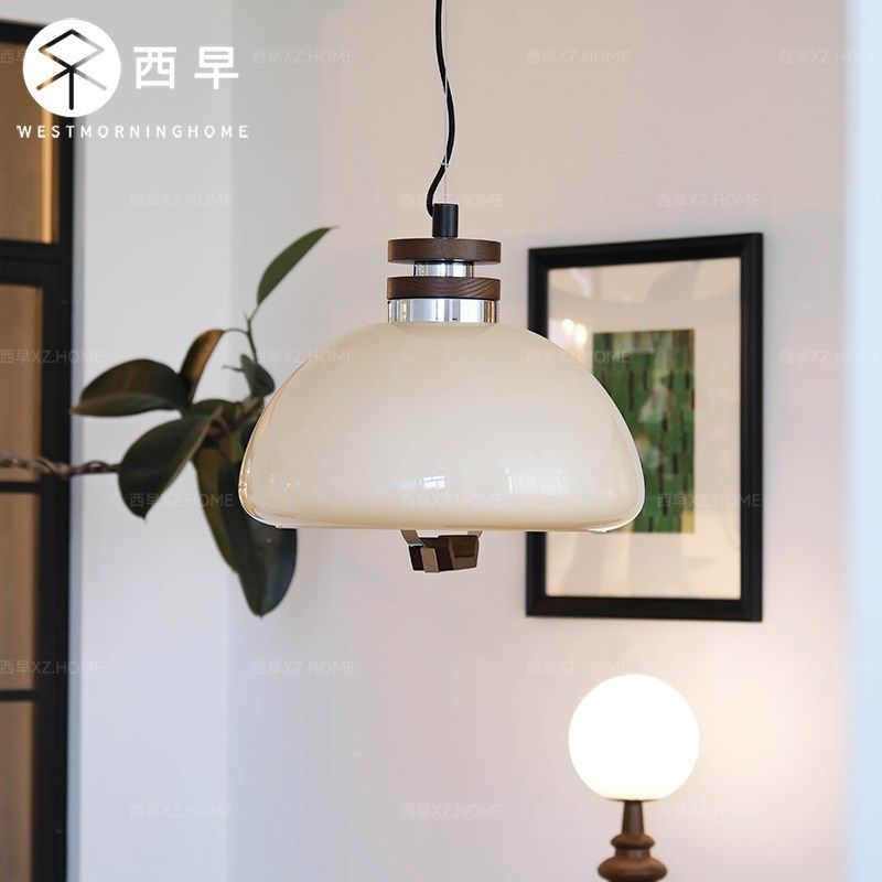 法式奶油中古高级感餐厅吊灯包豪斯复古实木设计师餐桌灯吧台灯,家装灯饰光源,床头/玄关/吧台/过道吊灯,淘宝优惠券,粉丝福利购,淘宝优惠卷